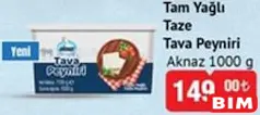 AKNAZ TAM YAĞLI TAZE TAVA PEYNİRİ 1000 G